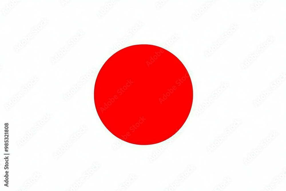 A striking representation of a red circle against a pristine white canvas. A striking representation of a red circle against a pristine white canvas.