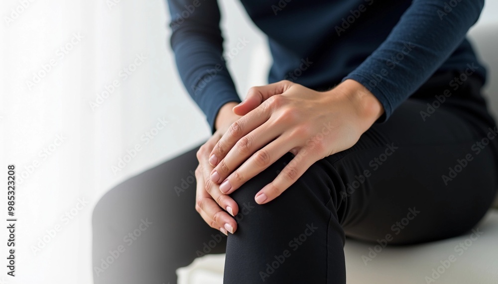 man Suffering from Knee Pain, Clutching Leg in Discomfort
man Suffering from Knee Pain, Clutching Leg in Discomfort