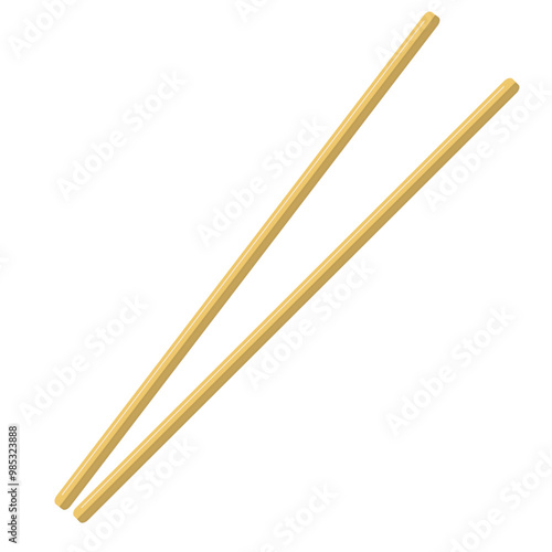 chopsticks isolated on white