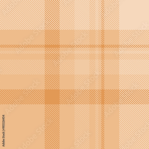 Orange tartan plaid fabric seamless pattern of check background tartan with a textile fabric plaid texture. Tartan Scotland seamless plaid pattern vector. Retro background fabric.