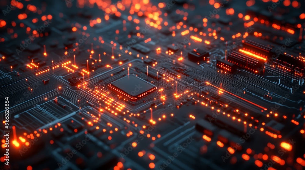Circuit Board Glow. Circuit Board Glow.