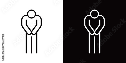 お辞儀のシンプルなベクターアイコン