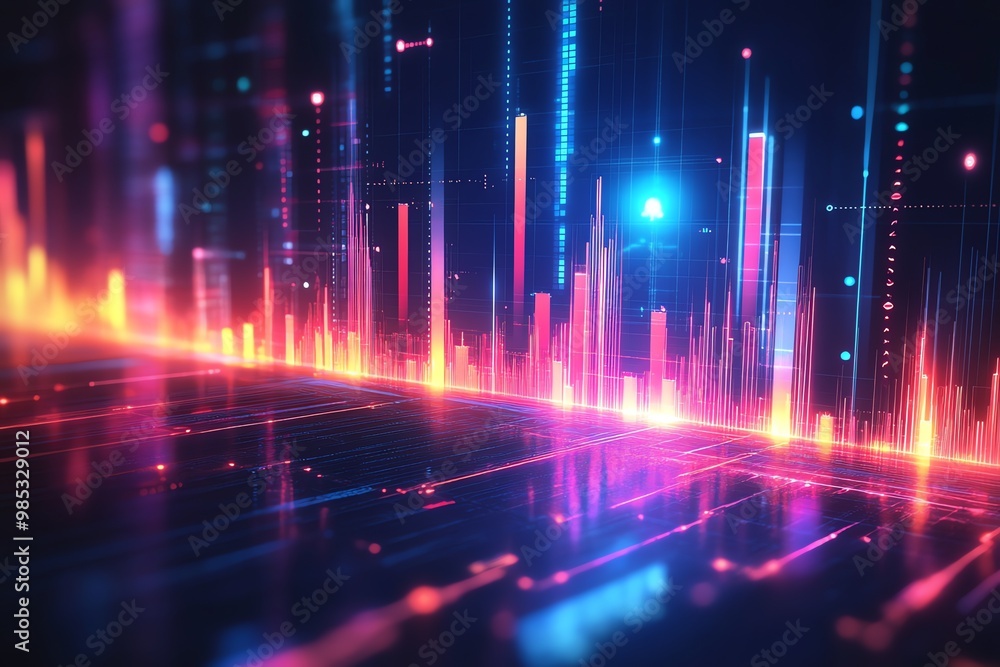 Futuristic abstract glowing neon background with vibrant colors. Futuristic abstract glowing neon background with vibrant colors.