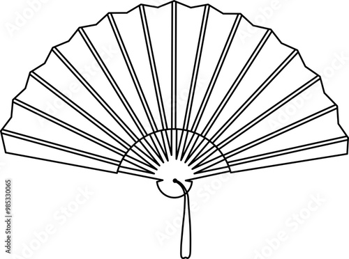 Chinese Fan Outline