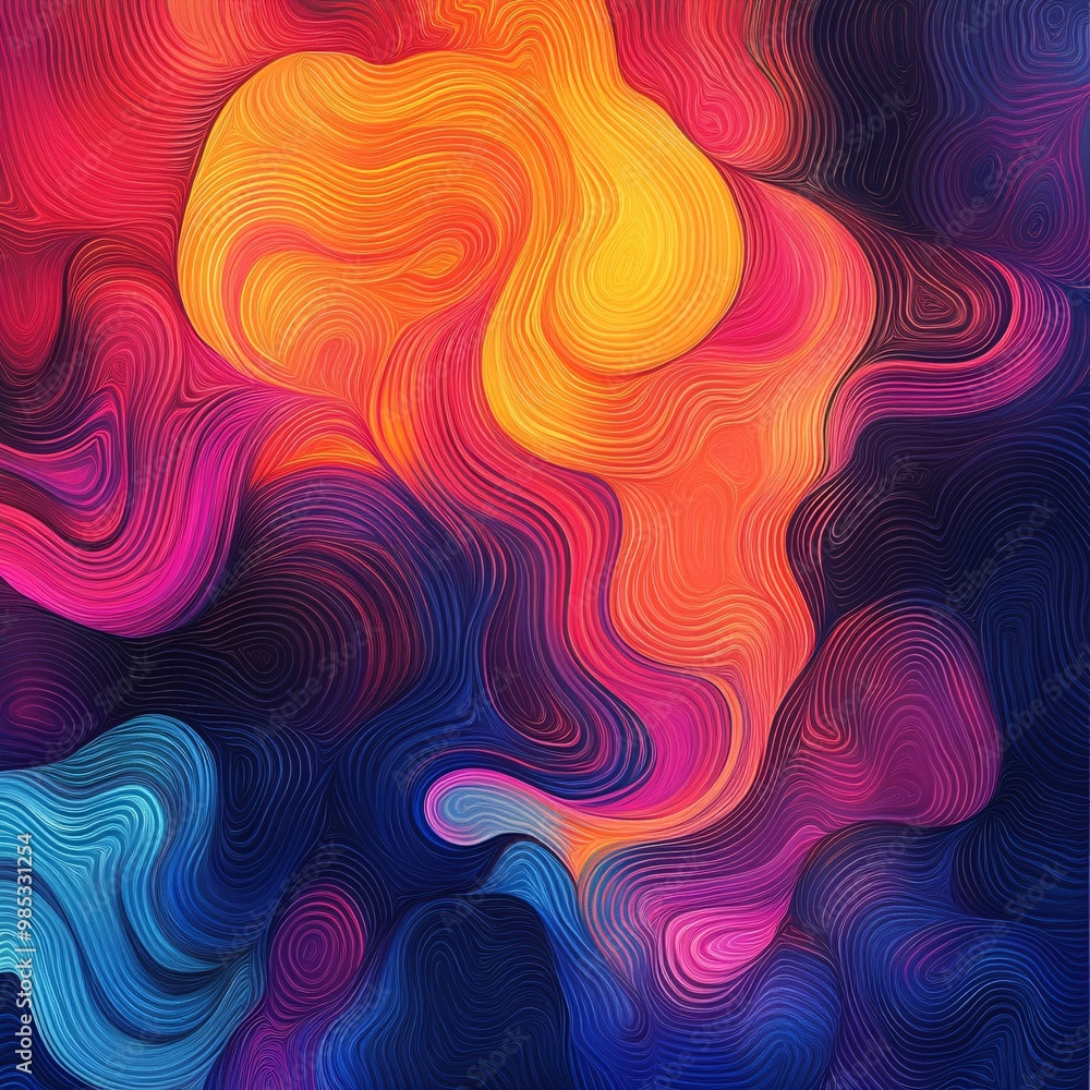 Colorful abstract wave pattern in vibrant hues Colorful abstract wave pattern in vibrant hues