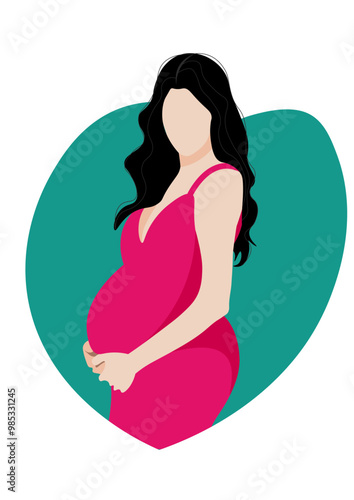 women pregnant illustration vector