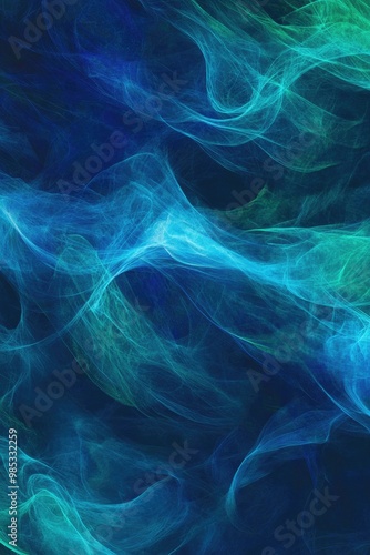 Vibrant and dynamic abstract digital backdrop featuring blue and green hues