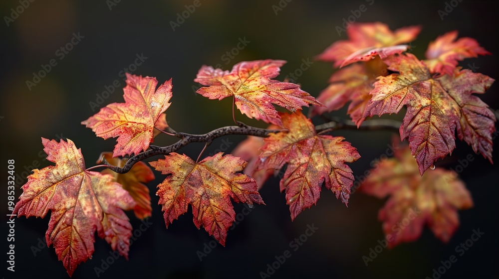 Vibrant Autumn Leaves: A Close-Up View Vibrant Autumn Leaves: A Close-Up View