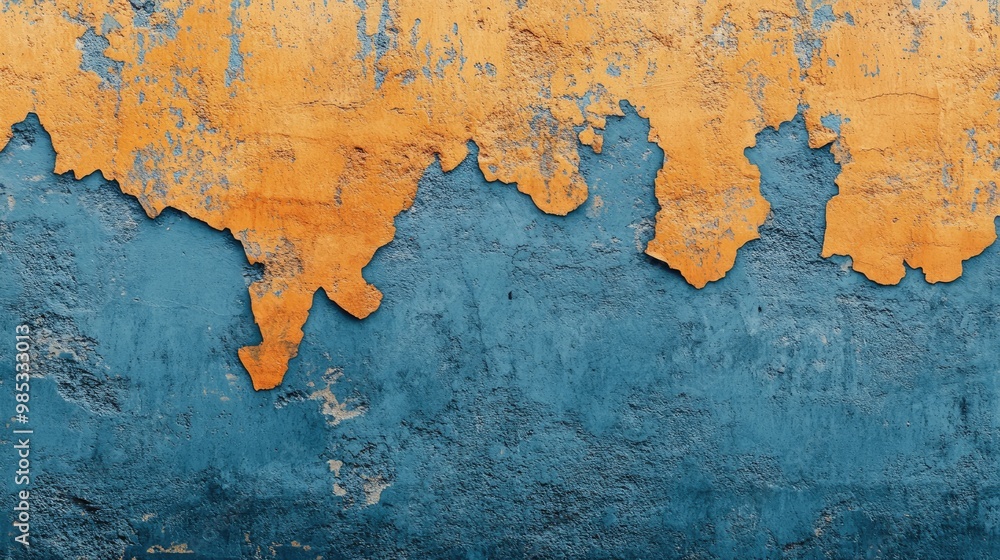 Retro Blue And Orange Plastered Stucco Texture Background For Design Banner Card Wallpaper And More Retro Blue And Orange Plastered Stucco Texture Background For Design Banner Card Wallpaper And More