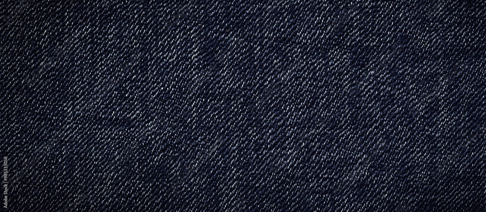 Glossy Dark Blue Denim Texture Without Stitches Background