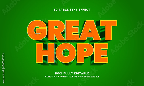 great hope editable text effects with a hope and reason theme