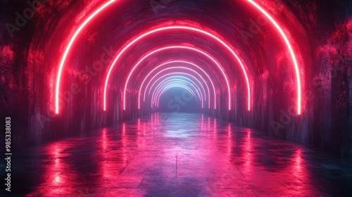 Neon Lights Tunnel