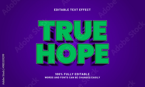 true hope editable text effects with a hope and reason theme