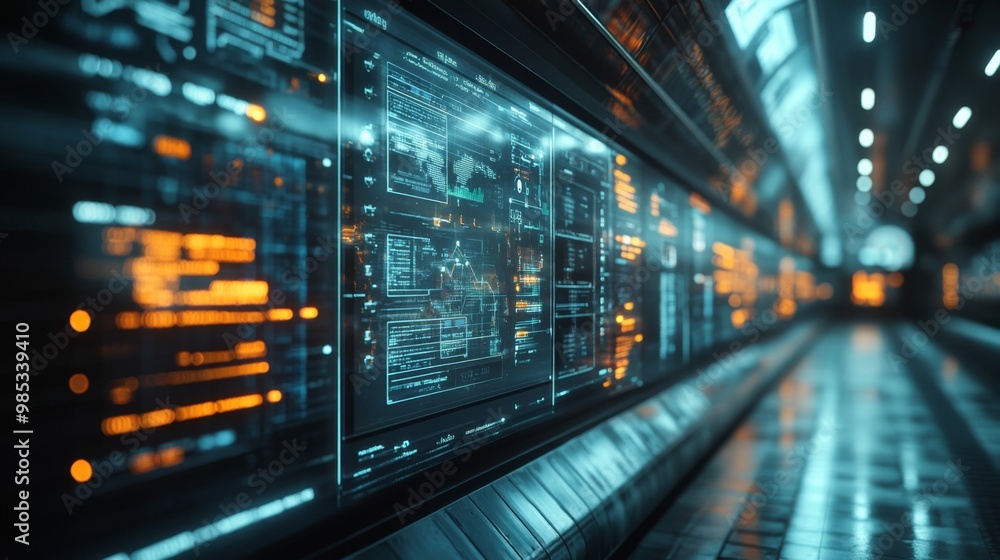 Futuristic Data Screens. Futuristic Data Screens.