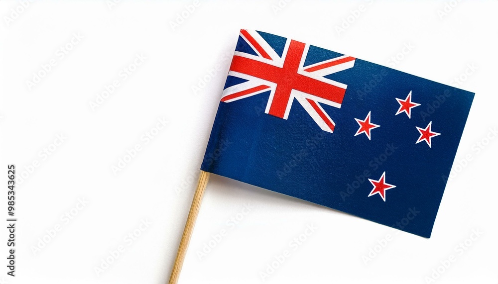 Fototapeta premium 小さな紙のニュージーランドの国旗（small paper New Zealand flag） 