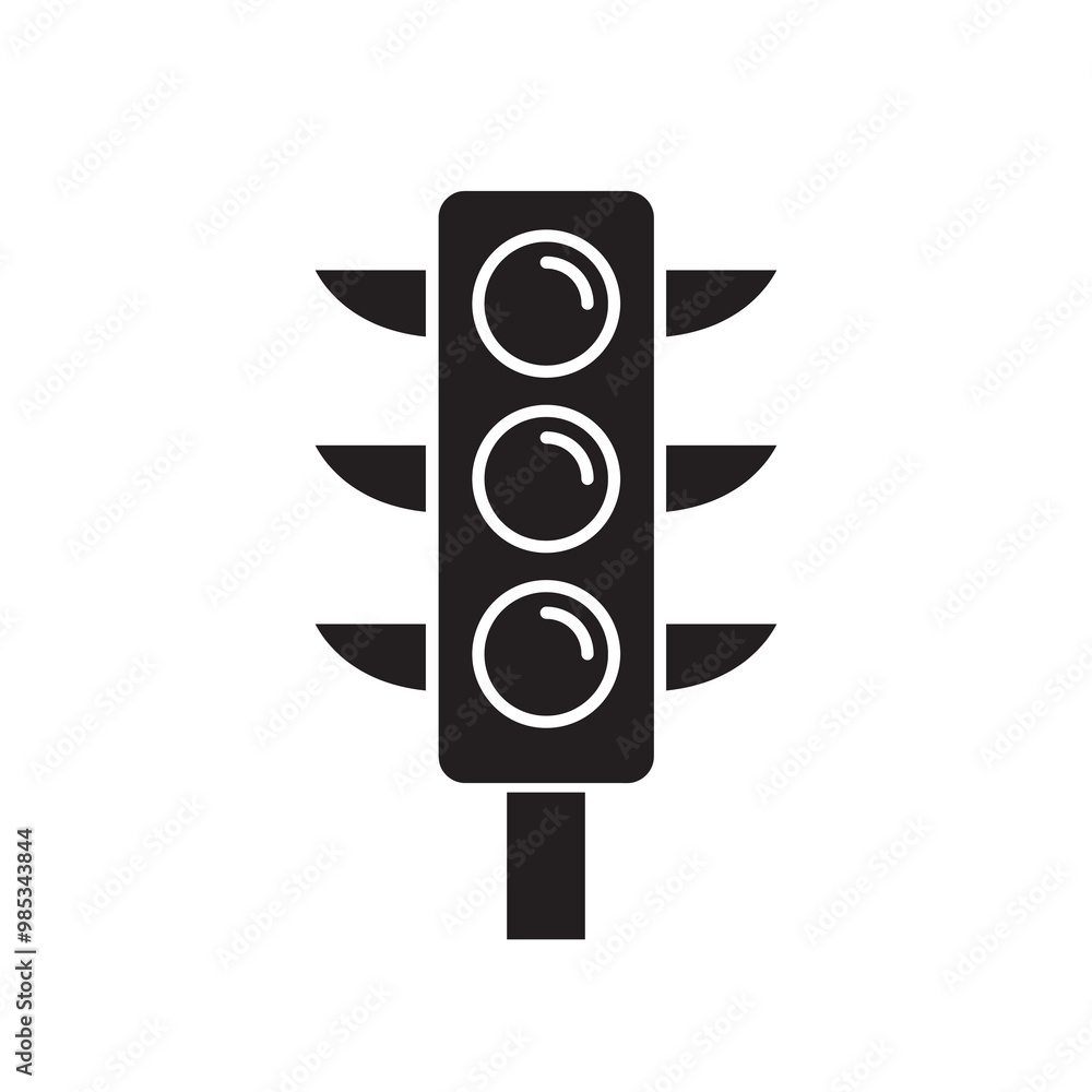 Traffic light vector, simple flat black trendy style illustration for web and app..eps Traffic light vector, simple flat black trendy style illustration for web and app..eps