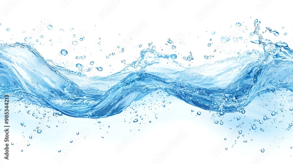 A dynamic splash of clear blue water, illustrating fluid movement and refreshing nature, ideal for various creative projects. A dynamic splash of clear blue water, illustrating fluid movement and refreshing nature, ideal for various creative projects.