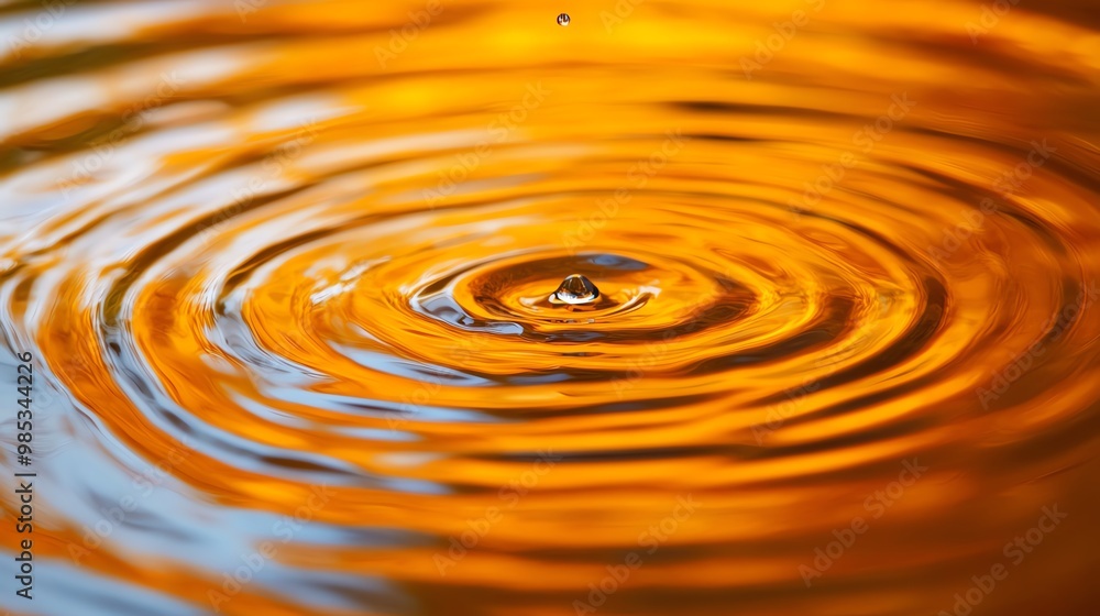 A mesmerizing close-up of rippling water with warm orange hues reflecting light, creating a tranquil and serene atmosphere. A mesmerizing close-up of rippling water with warm orange hues reflecting light, creating a tranquil and serene atmosphere.