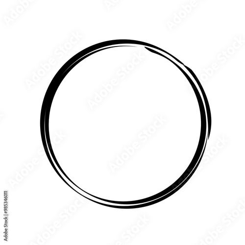 Black logo circle for design