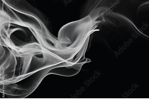 abstract background with swirling smoke patterns in dark tone, Generative AI