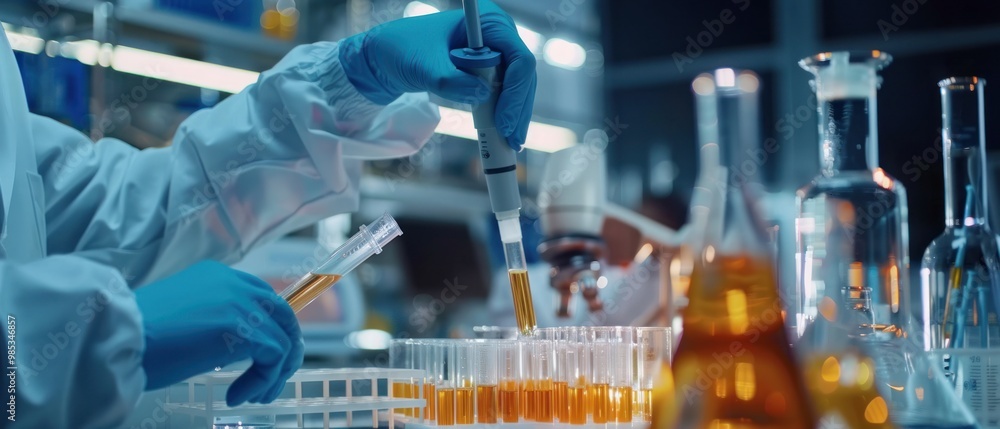 Scientists are experimenting with Genetic research and Human Biology Biotechnology science Scientists are experimenting with Genetic research and Human Biology Biotechnology science