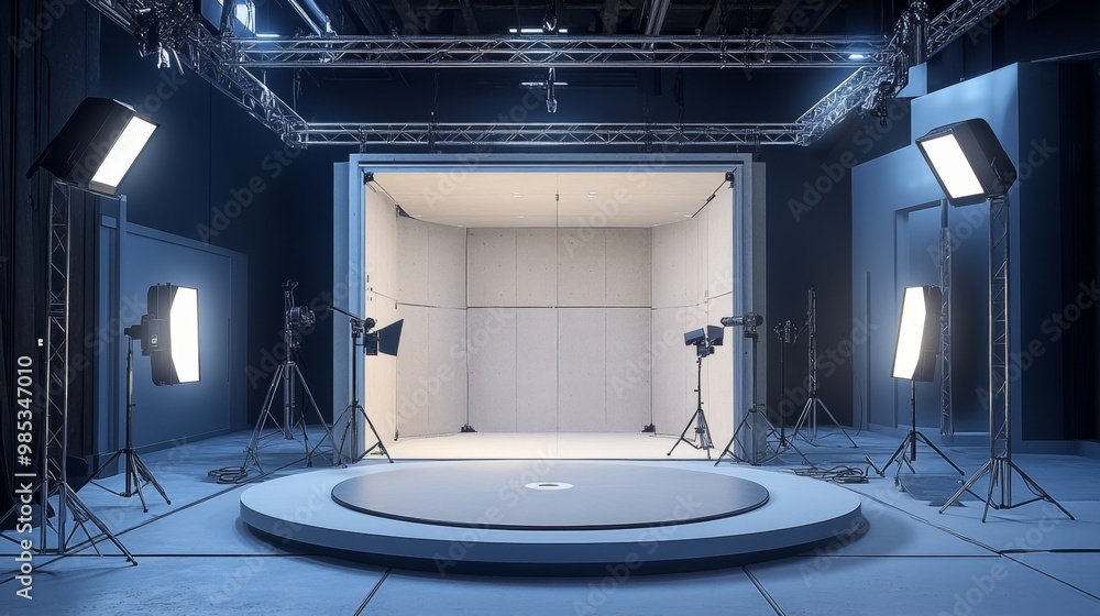 Studio Setup with Lights. Studio Setup with Lights.