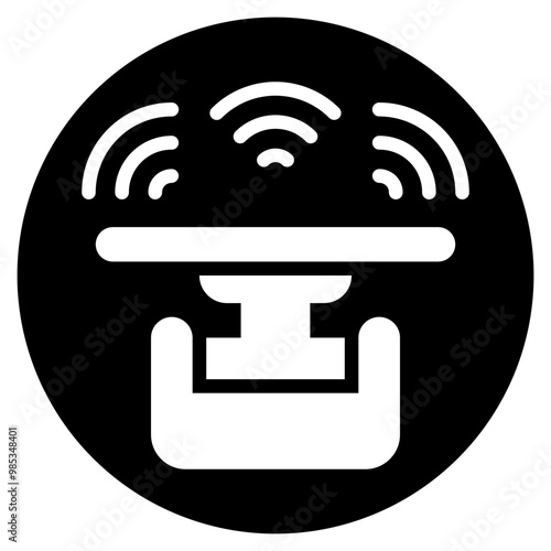 radar glyph icon