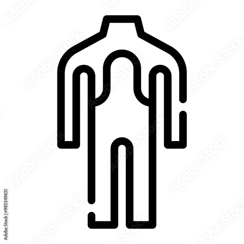 wetsuit line icon