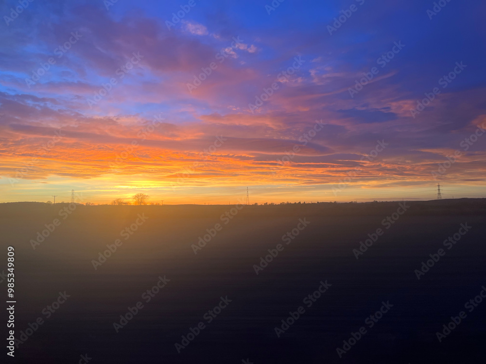 sunset from the roof of a train sunset from the roof of a train