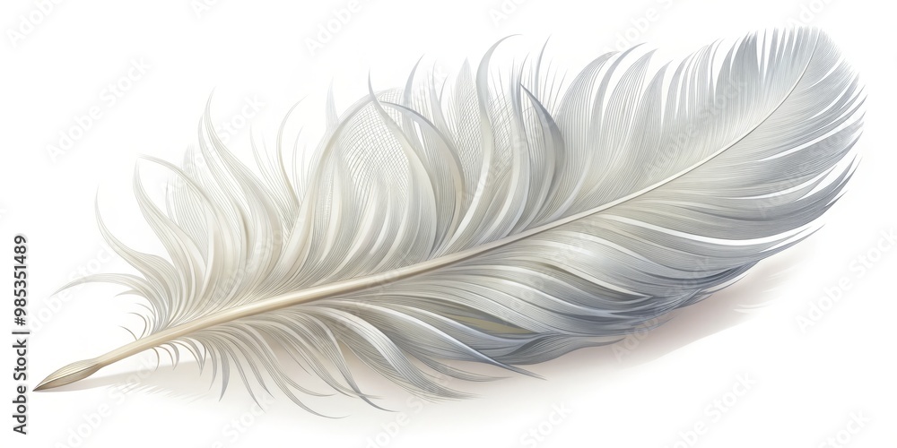 Delicate, lacy plumage unfurls with soft gentleness, wispy fibers dancing in the breeze as intricate veins and wispy Delicate, lacy plumage unfurls with soft gentleness, wispy fibers dancing in the breeze as intricate veins and wispy