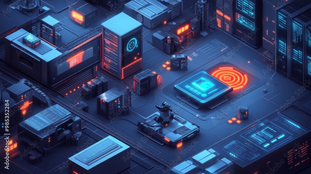Futuristic Tech Cityscape. Futuristic Tech Cityscape.