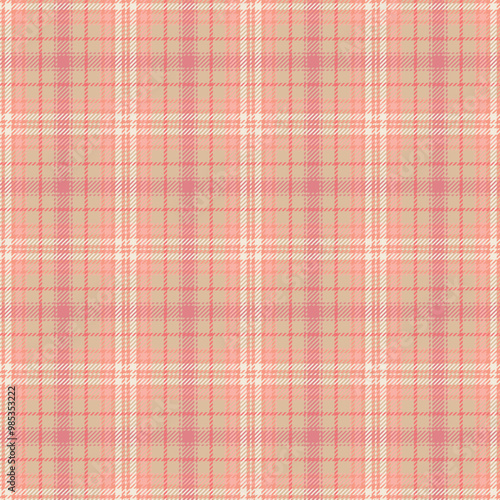 A Plaid Design in Shades of Peach Sage and Creme creating a seamless pattern print background