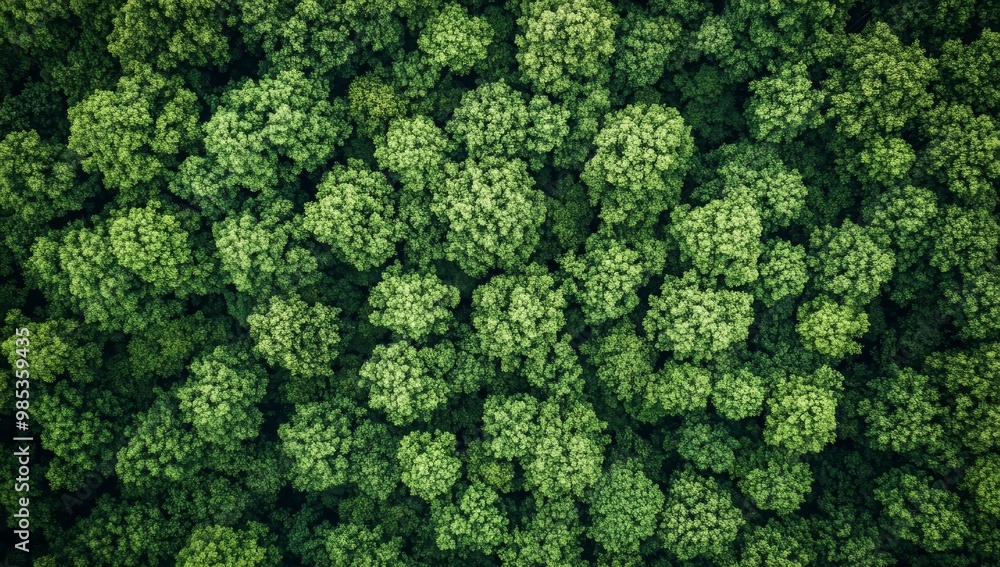 An aerial view of a dense forest canopy, showcasing a lush, green expanse of foliage. An aerial view of a dense forest canopy, showcasing a lush, green expanse of foliage.