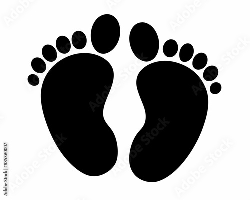 baby feet silhouette vector,Baby vector,baby silhouette,Baby footprint with hearts Baby feet silhouette