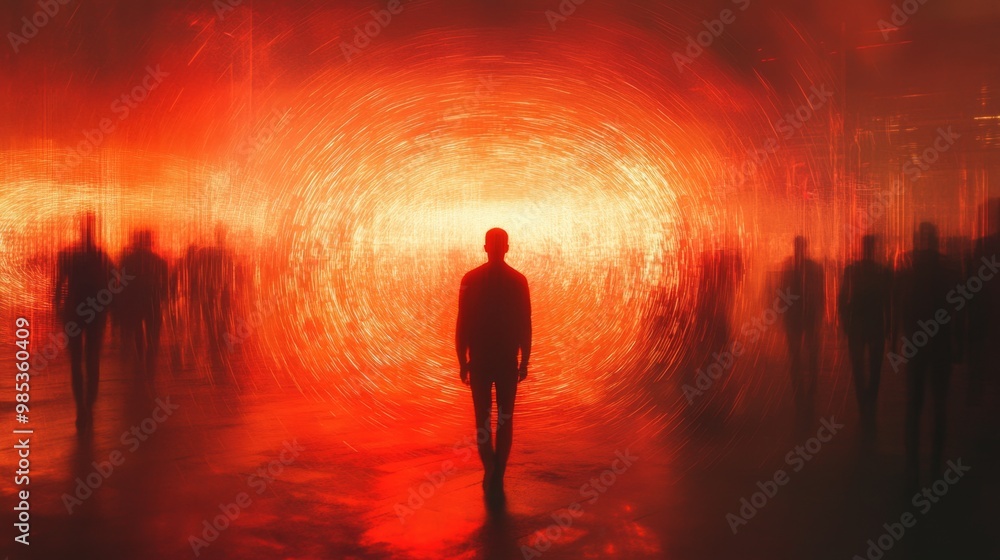 Alone in Red Light. Alone in Red Light.
