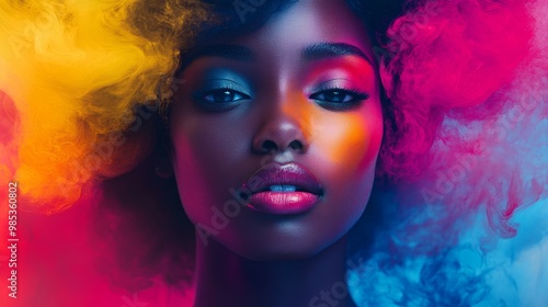 Colorful Woman Portrait.