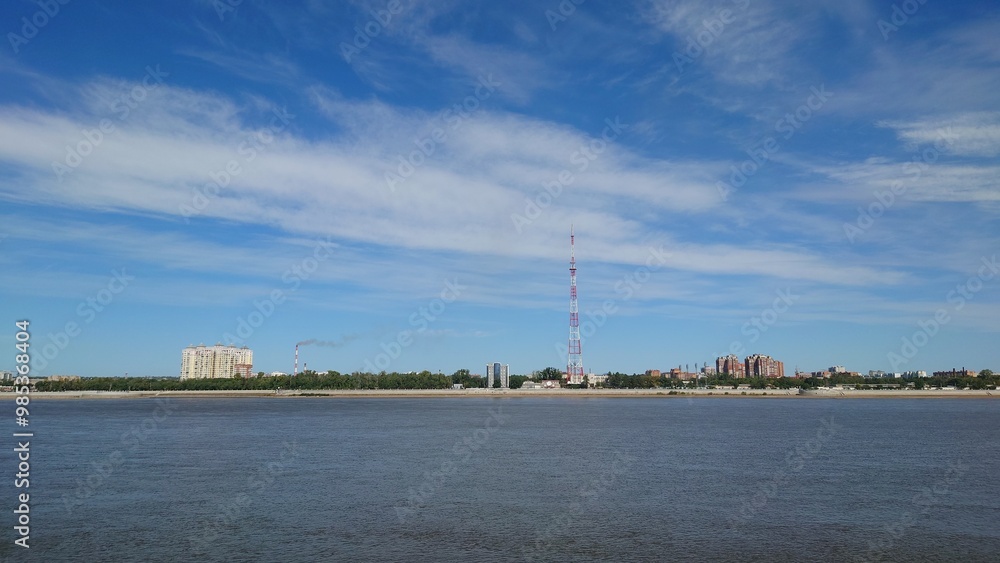 View of Blagoveshchensk city from Amur River View of Blagoveshchensk city from Amur River