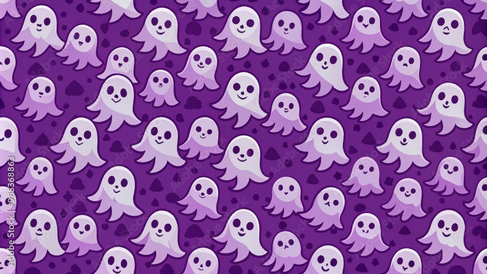 Violet cute ghost Halloween seamless pattern, Halloween, spooky, ghost, violet, cute, pattern, seamless, background, fun Violet cute ghost Halloween seamless pattern, Halloween, spooky, ghost, violet, cute, pattern, seamless, background, fun