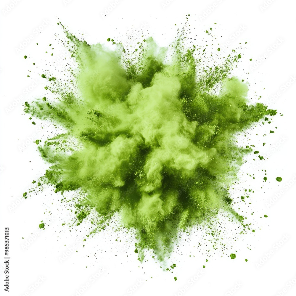 Colorful powder explosion on transparent background Colorful powder explosion on transparent background