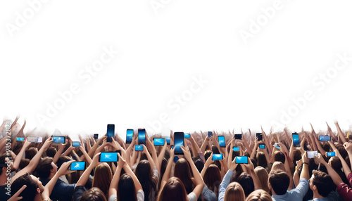 Obraz na płótnie people created a technology concert confetti air crowd generative ai music festival concert crowd people party celebration confetti stage performance live band musician sound entertainment fun w salonie