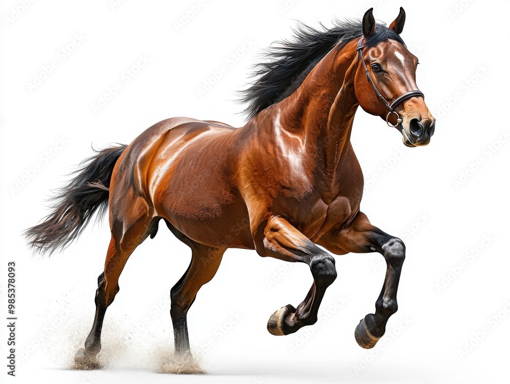 Brown Horse Running With Dust. Brown Horse Running With Dust.