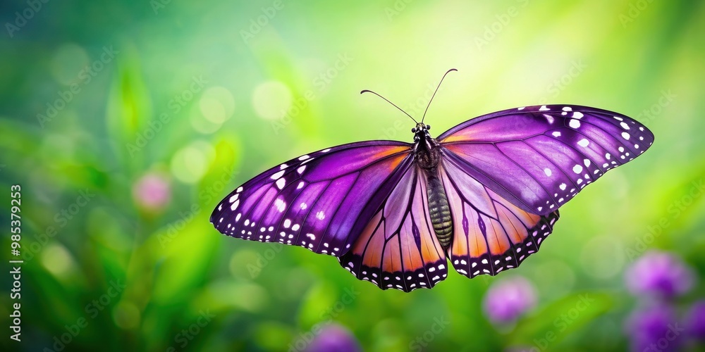 Beautiful purple monarch butterfly against a soft green background, purple, monarch, butterfly, insect, wings, nature, beauty Beautiful purple monarch butterfly against a soft green background, purple, monarch, butterfly, insect, wings, nature, beauty