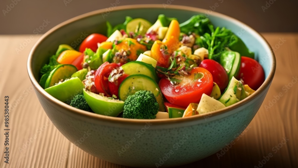 Fresh and vibrant salad ready to be enjoyed Fresh and vibrant salad ready to be enjoyed