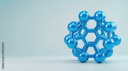 Explore the stunning structure of buckyball, a marvel of nanotechnology captured in intricate 3D detail. photo