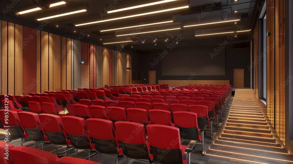 © CrazyJuke - A seminar hall or community hall with an auditorium layout, Ai Generated