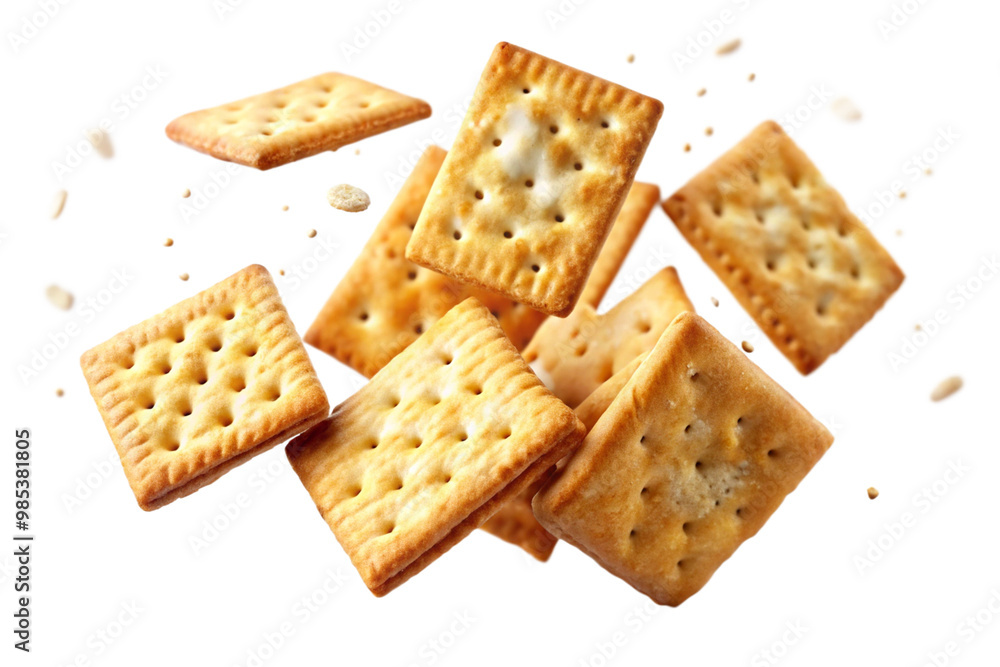 crackers isolated on white crackers isolated on white