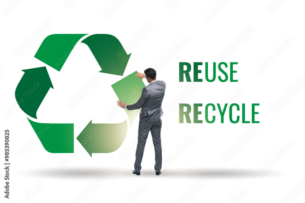 Recycling logo with ecology concept Recycling logo with ecology concept