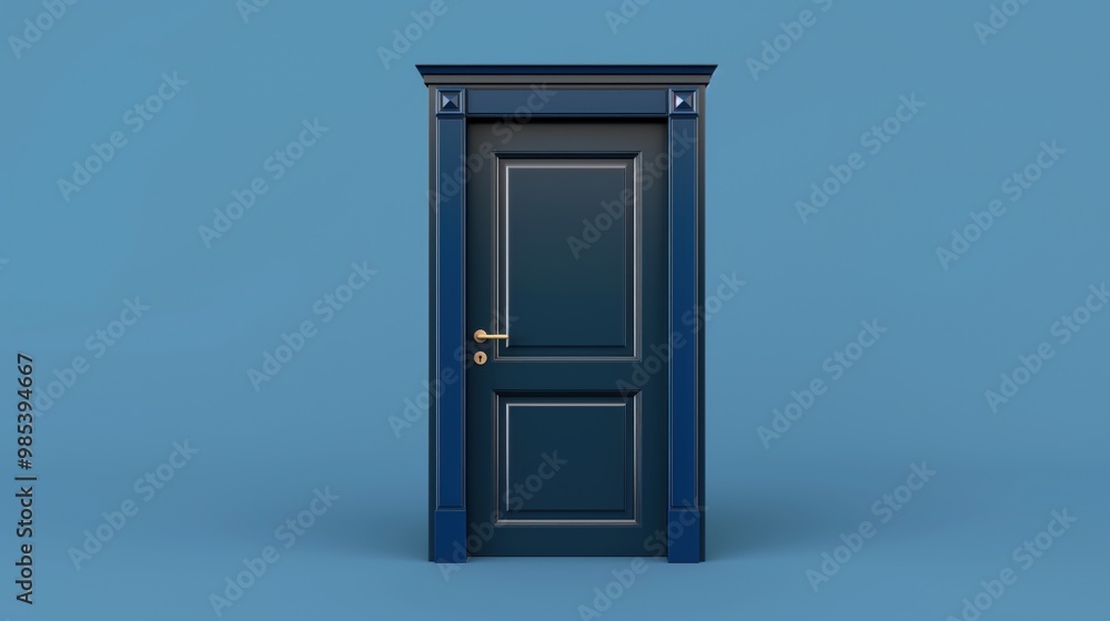 Open doorway with wooden frame, window. Entrance to modern home with isolated interior design. Welcome, access to room through doorway with handle, keyhole. Front door with wooden design, modern Open doorway with wooden frame, window. Entrance to modern home with isolated interior design. Welcome, access to room through doorway with handle, keyhole. Front door with wooden design, modern