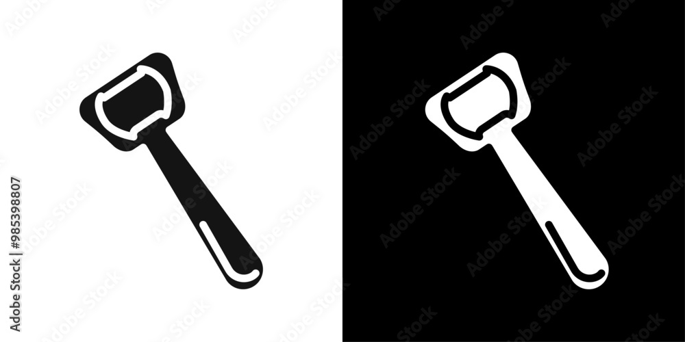 Bottle opener icon Flat vector set outline Bottle opener icon Flat vector set outline