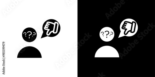 Criticism icon Flat vector set outline